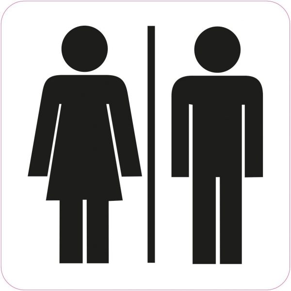 WC-Aufkleber Frau/Mann 100mm