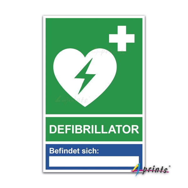 Defi-Aufkleber Standort Defibrillator