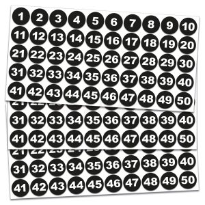 Zahlenaufkleber - Nummern auf Vinylkleberfolie 20 mm