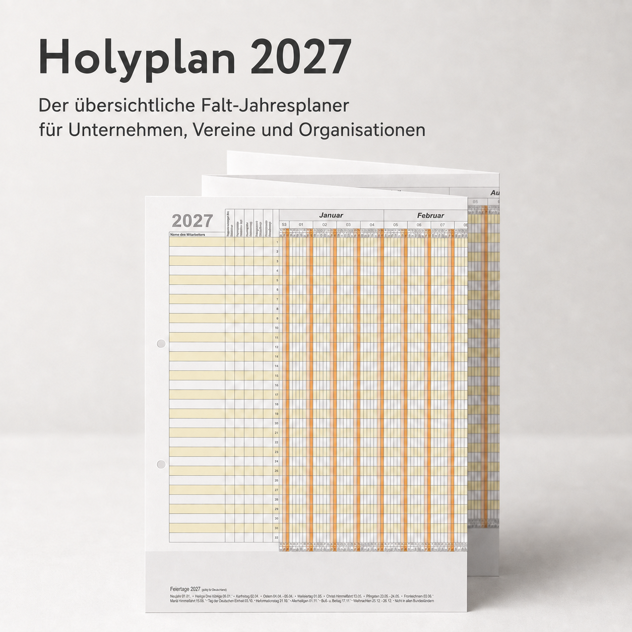 Holyplan 2027 - Personalurlaubsplaner