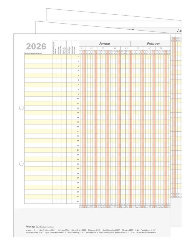Holyplan 2026 - Kalender