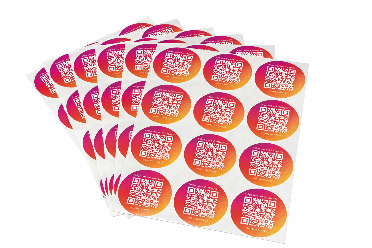 QR-Code Aufkleber - Bogenschnitt