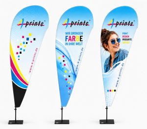 Beach Flags Surf & Drop mit Bodenplatte