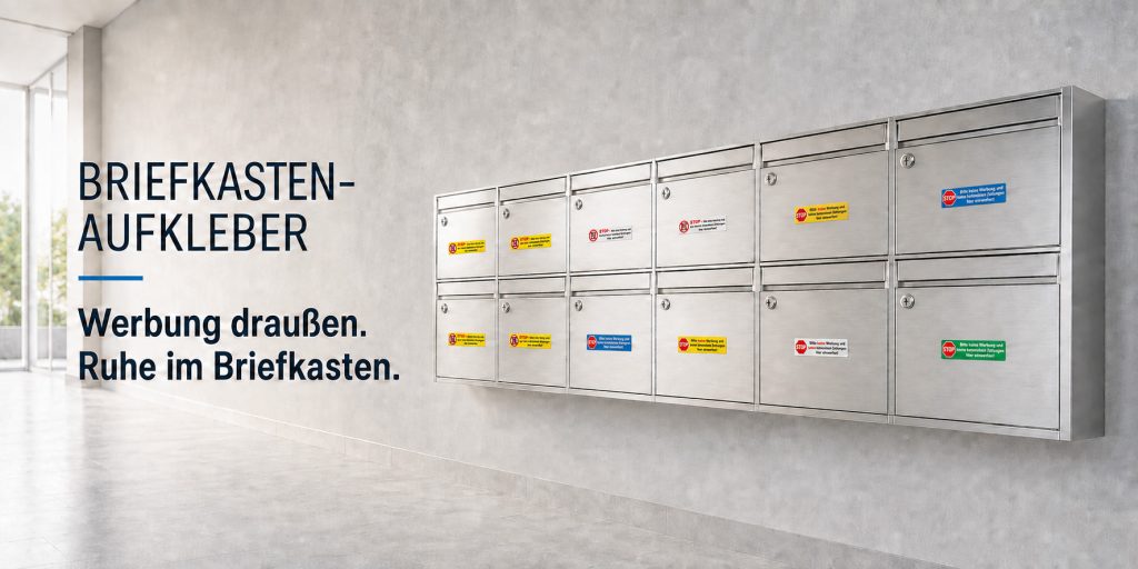 Briefkastenanlage - Aufkleber - bitte keine Werbung einwerfen