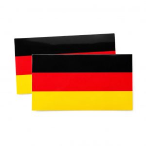 Zwei Deutschland Aufkleber mit Flagge im Format 140 × 80 mm