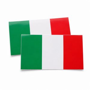 Zwei Italien Aufkleber mit Flagge im Format 140 × 80 mm