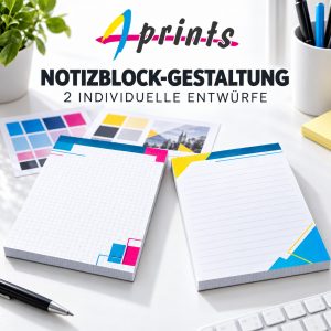 Professionelle Notizblockgestaltung mit zwei individuellen Entwürfen