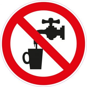 Kein Trinkwasser Aufkleber