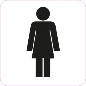 WC - Toilette Aufkleber 10 cm